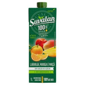 Suco Suvalan Mix Laranja, Manga e Maçã 1L