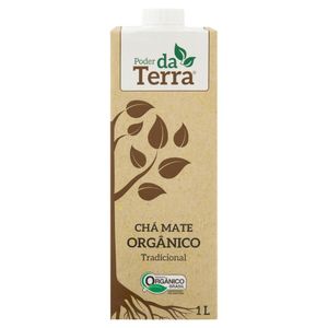 Chá Mate Orgânico Tradicional Poder da Terra Caixa 1l