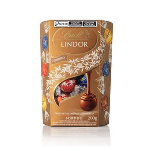 Caixa de Bombons Chocolate Lindt Lindor Sortidos 200g com 16 unidades