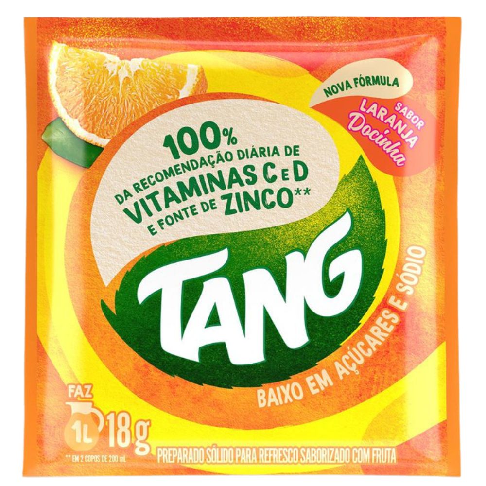 Refresco em pó Tang Laranja Docinha 18g