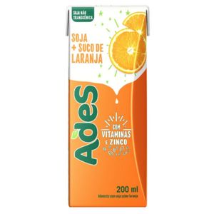 Bebida à Base de Soja Laranja Ades Caixa 200ml