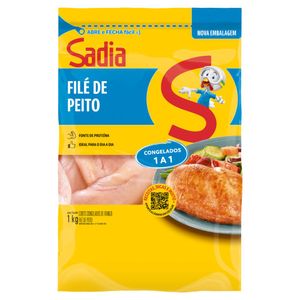 Filé de Peito de Frango Congelado sem Pele sem Osso Sadia 1kg