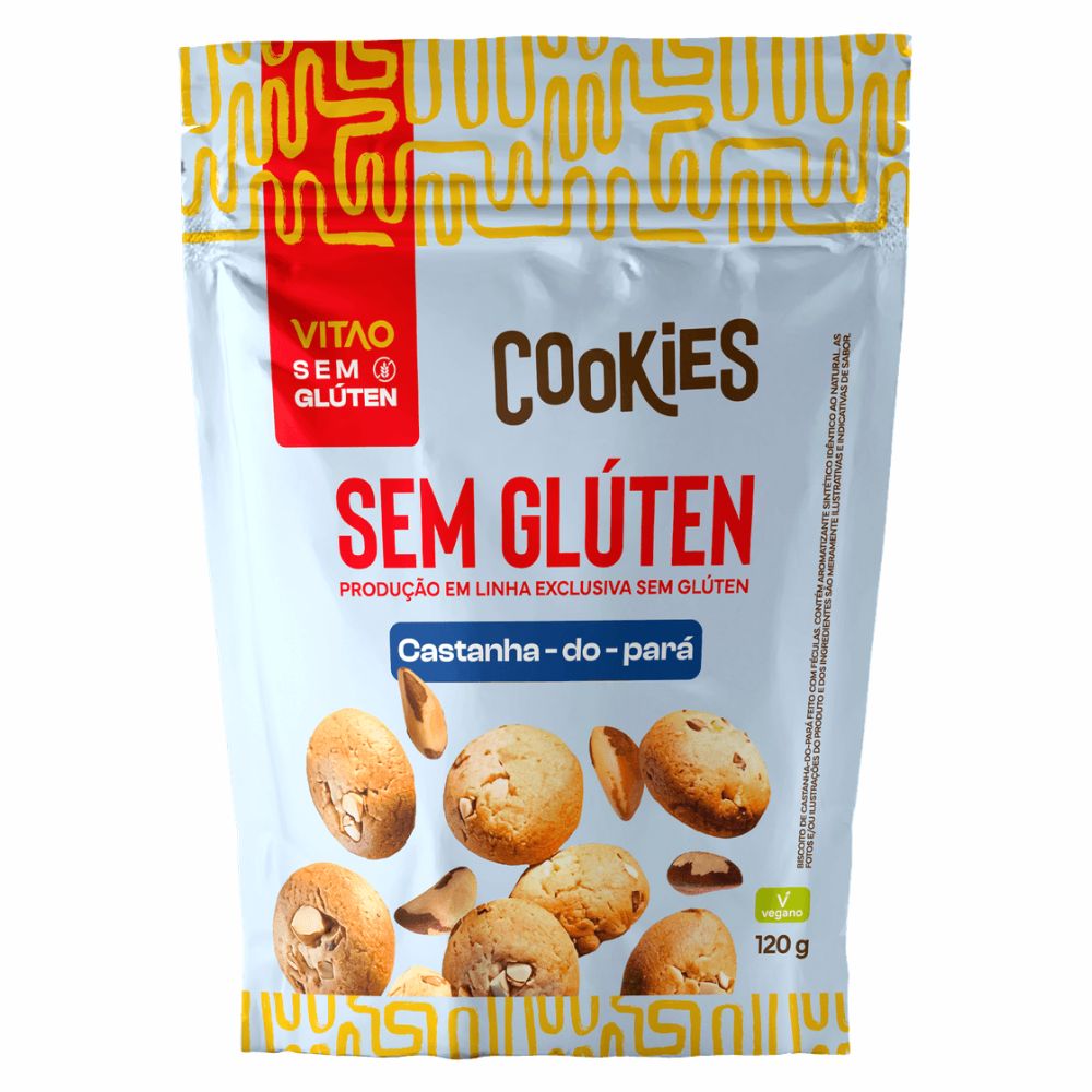 Cookies Sem Glúten Castanha-do-Pará Vitao Pacote 120g