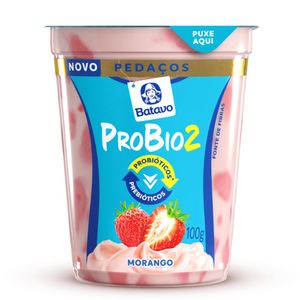 Iogurte Integral Morango Batavo Probio2 Pote 100g