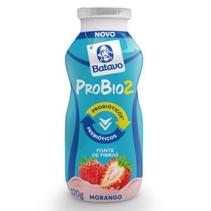 Iogurte Parcialmente Desnatado Morango Batavo Probio2 Frasco 170g