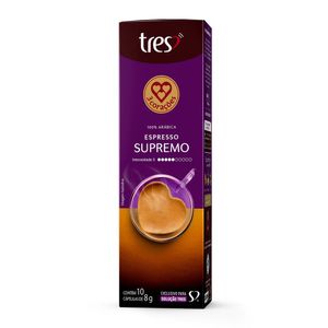 Cápsula de Café Espresso Supremo 3 Corações 10 Unidades