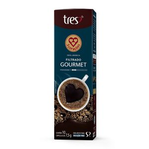 Capsula Tres Café Filtrado Gourmet 3 Corações 10 unid