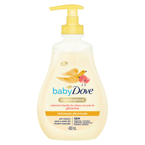 Sabonete Bebê Líquido Hidratação Glicerinada da Cabeça aos Pés Dove Baby Frasco 400ml