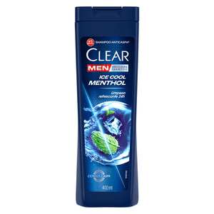 Shampoo Anticaspa Ice Cool Menthol Clear Men Frasco 400ml