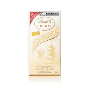 Chocolate Lindt Lindor Singles Branco 100g Com 18 unidades