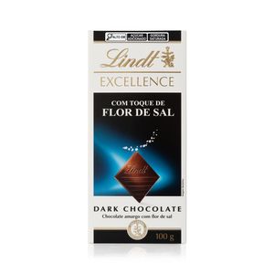 Chocolate Lindt Excellence Tablete Dark Flor de Sal 100g