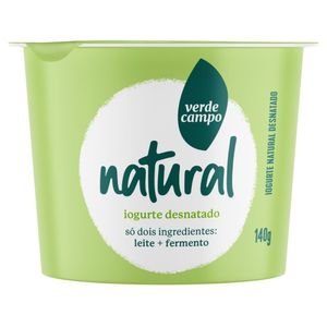 Iogurte Desnatado Natural Verde Campo Pote 140g