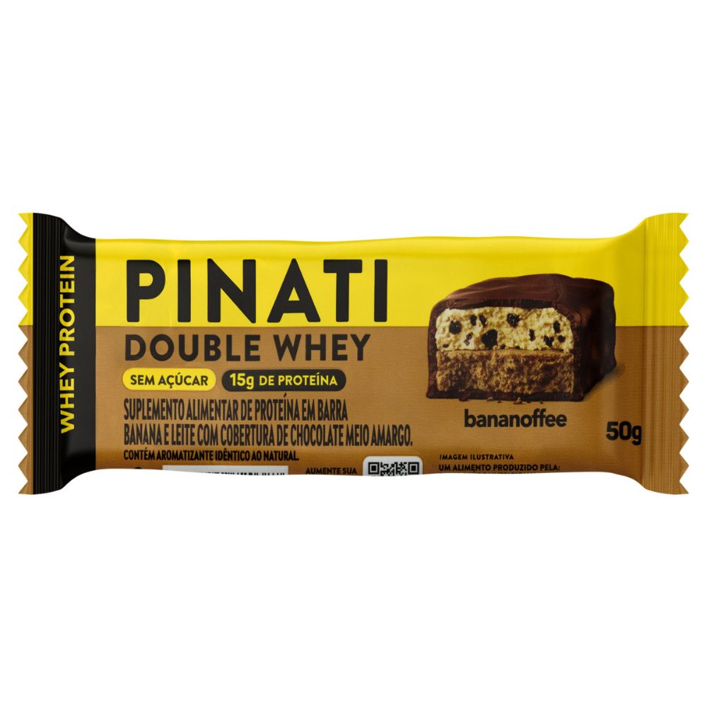 Barra de Proteína Bananoffee Zero Açúcar Chocolate Pinati 50g