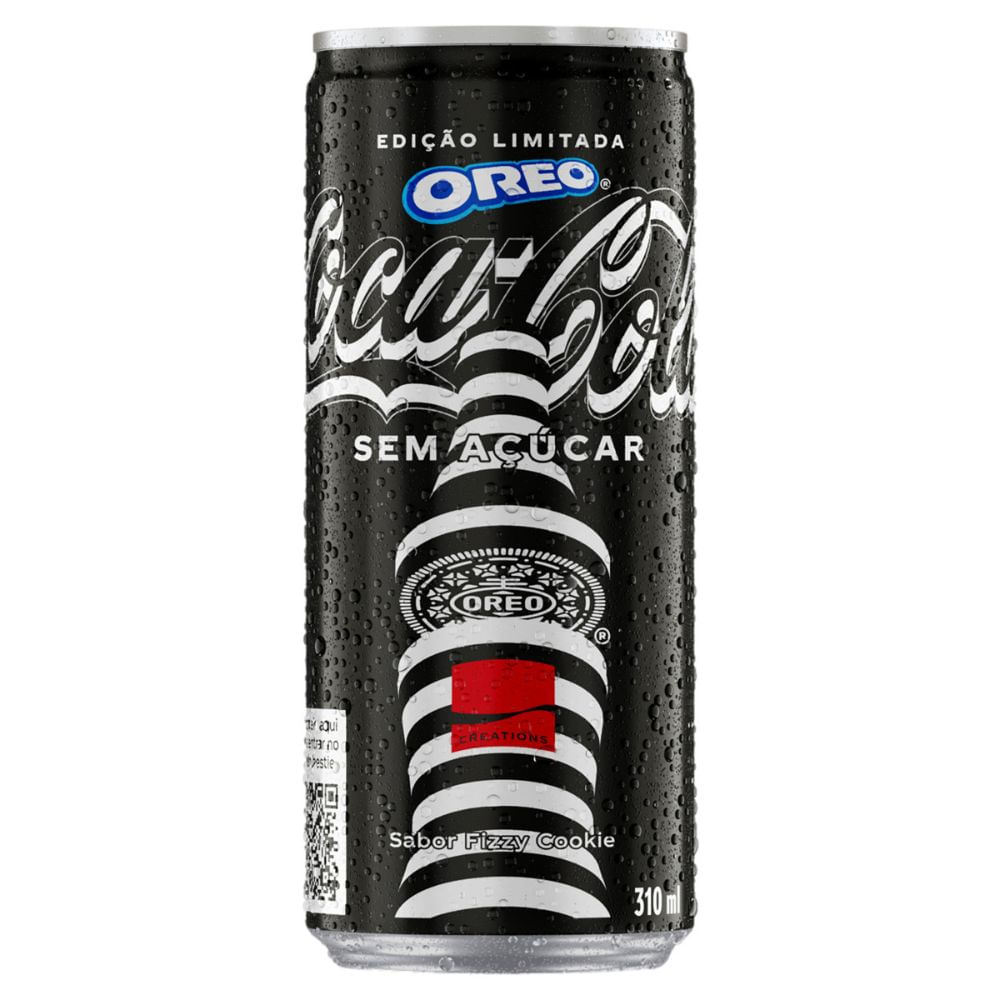 Refrigerante Fizzy Cookie sem Açúcar Oreo Coca-Cola Creations Lata 310ml