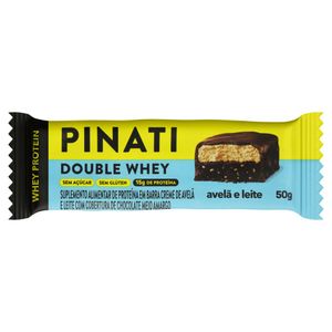 Barra de Proteína Double Whey Avelã e Leite Pinati 50g