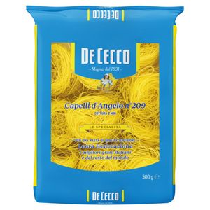 Macarrão de Sêmola de Trigo Durum Capelli d’Angelo 209 De Cecco Pacote 500g