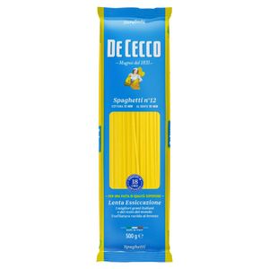 Macarrão de Sêmola de Trigo Grano Duro Spaghetti 12 De Cecco Pacote 500g