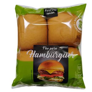 Pão de Hambúrguer Sem Gergelim Festval  280g