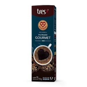 Cápsula de Café Filtrado Gourmet 3 Corações 10 Unidades