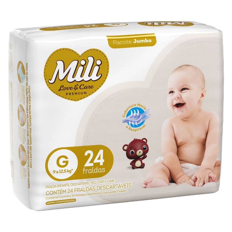 Fralda-Descartavel-Mili-Love---Care-Premium-G-24-Unidades