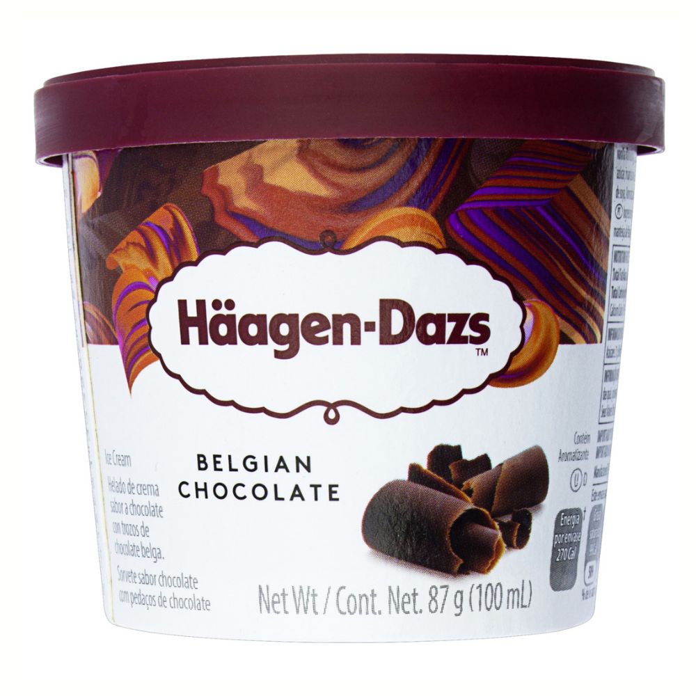 Sorvete Belgian Chocolate Häagen-Dazs Pote 100ml
