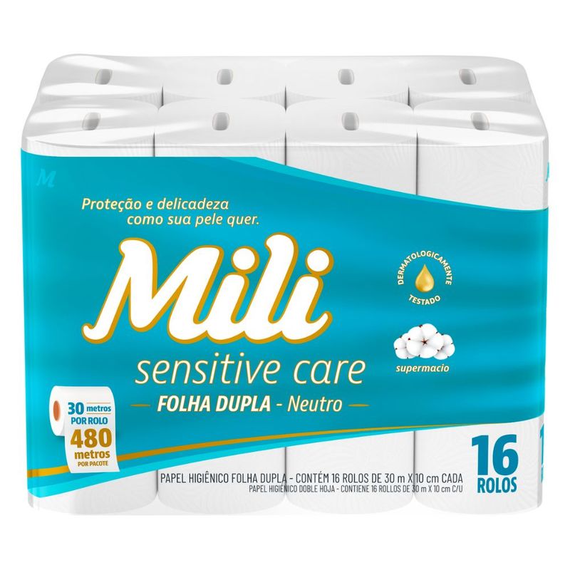 papel-higienico-mili-sensitive-care-folha-dupla-neutro-16-rolos-30m-7896104995136