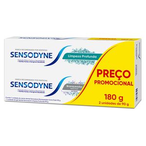 Kit Sensodyne Limpeza Profunda + Branqueador Extra Fresh 90g cada