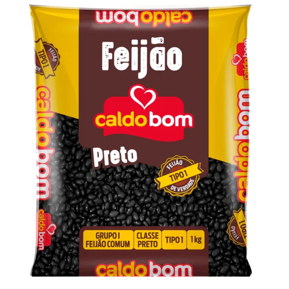 Feijão Preto Tipo 1 Caldo Bom 1kg