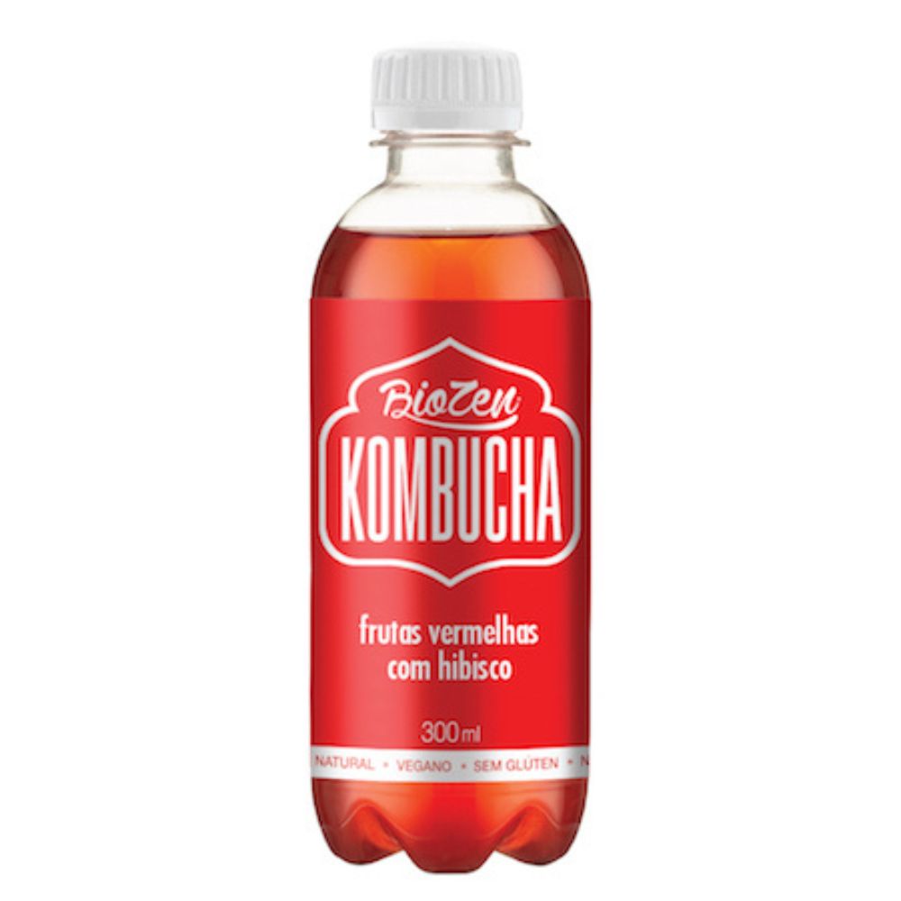Chá Kombucha Biozen Frutas Vermelhas com Hibisco 330ml