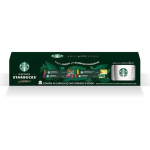 Kit Café em Cápsula Starbucks by Nespresso Grátis Xícara Pack 40 cápsulas