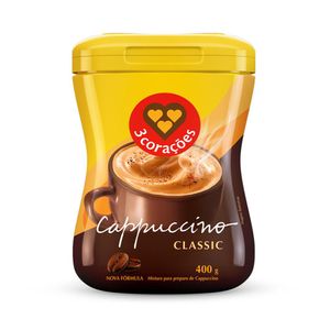Cappuccino Classic 3 Corações Pote 400g
