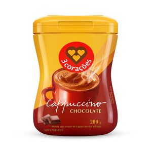 Cappuccino Chocolate 3 Corações Pote 200g