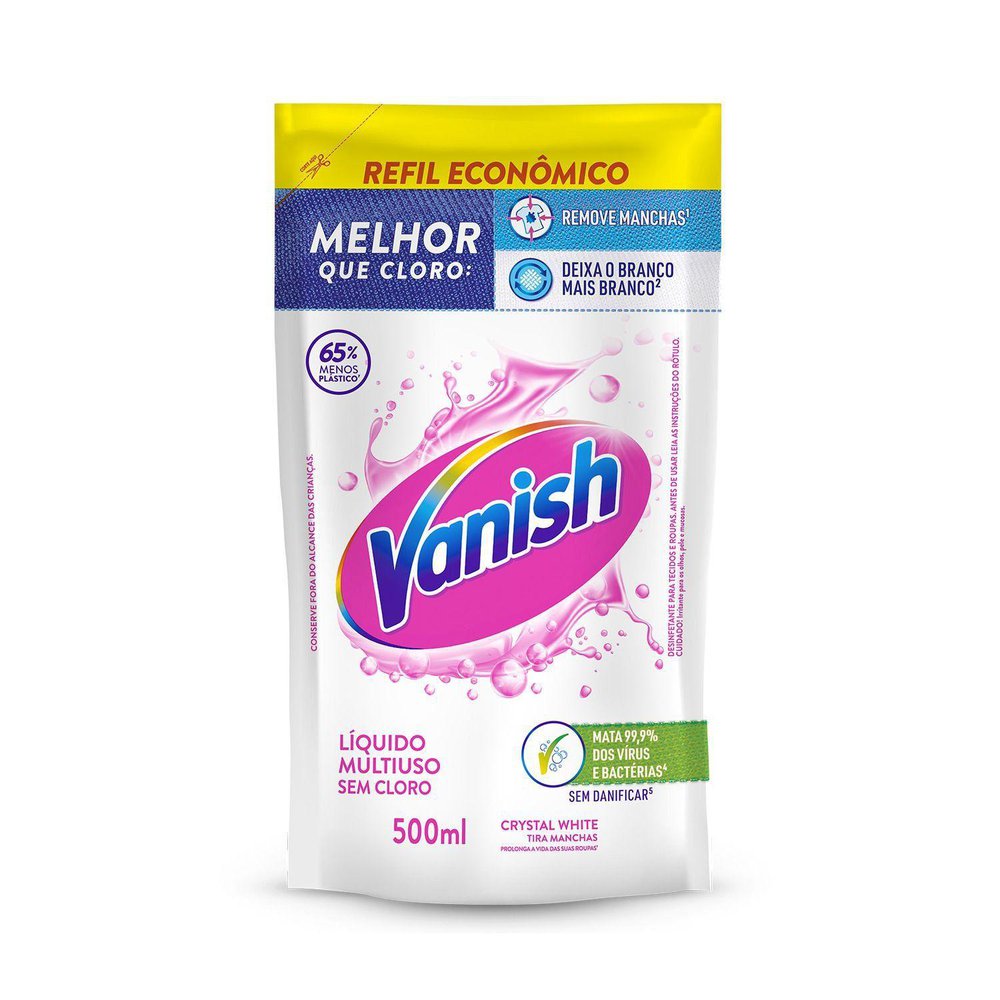 Vanish Crystal White Líquido Refil 500ml
