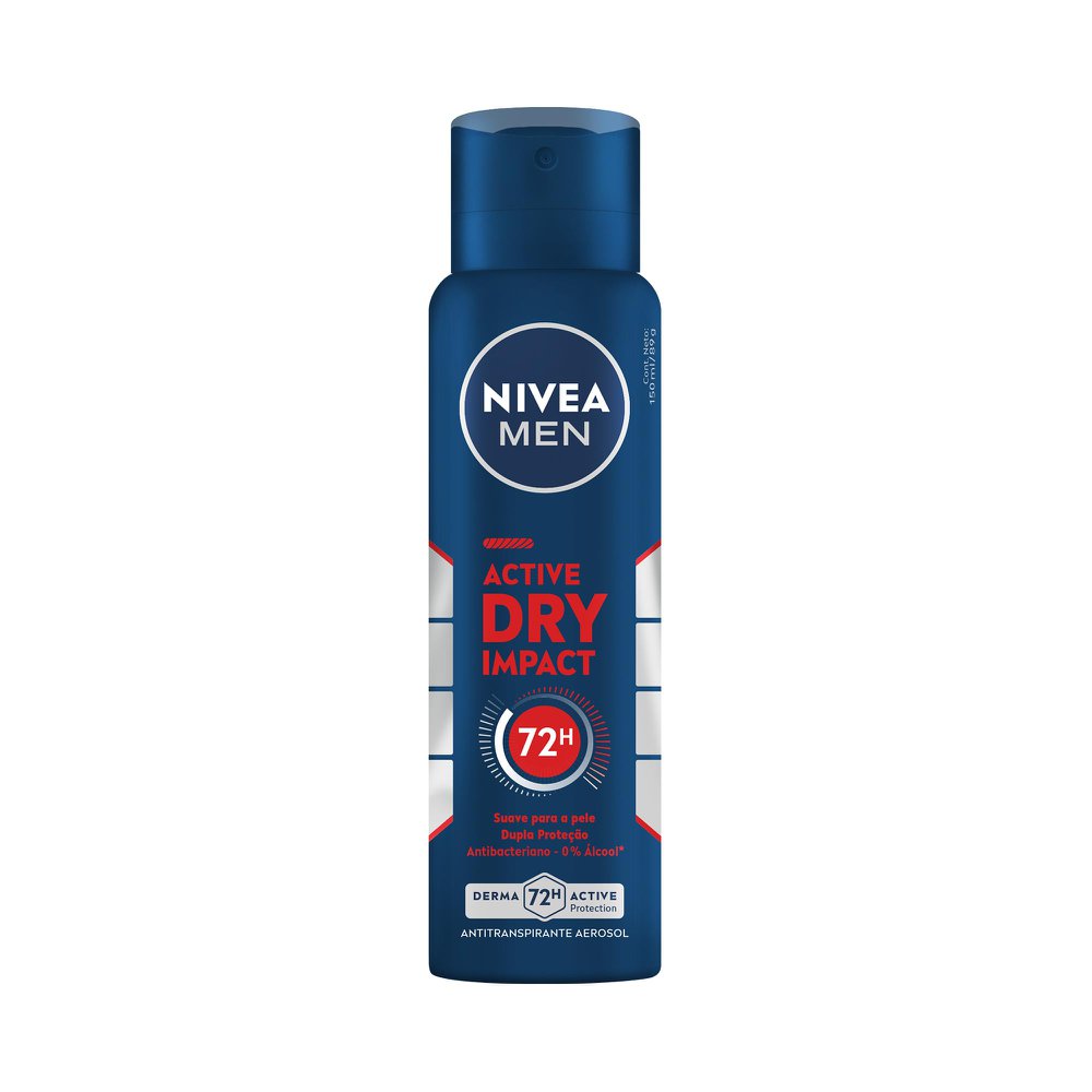 Desodorante Antitranspirante Aerossol Nivea Men Impacto Seco 150ml