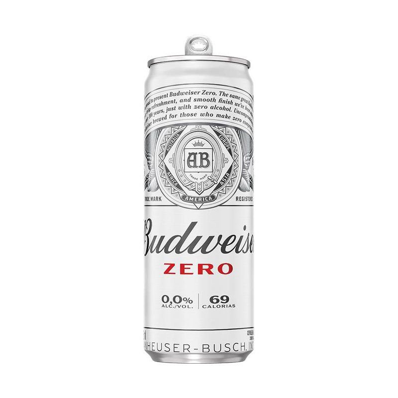 Cerveja Budweiser Zero Álcool Lata Sleek 350ml