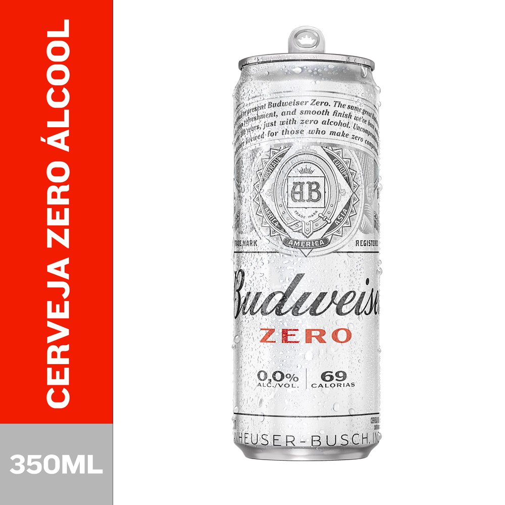 Cerveja Budweiser Zero Álcool Lata Sleek 350ml - Festval