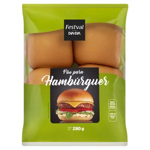 Pão de Hambúrguer Sem Gergelim Festval  280g