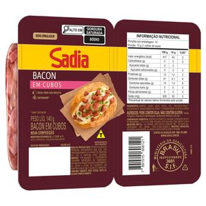 Bacon em Cubos Defumado Sadia 140g
