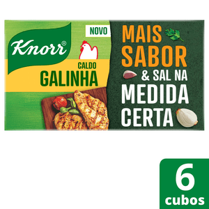 Caldo Tablete Galinha Knorr Mais Sabor 6 Unidades Caixa 57g