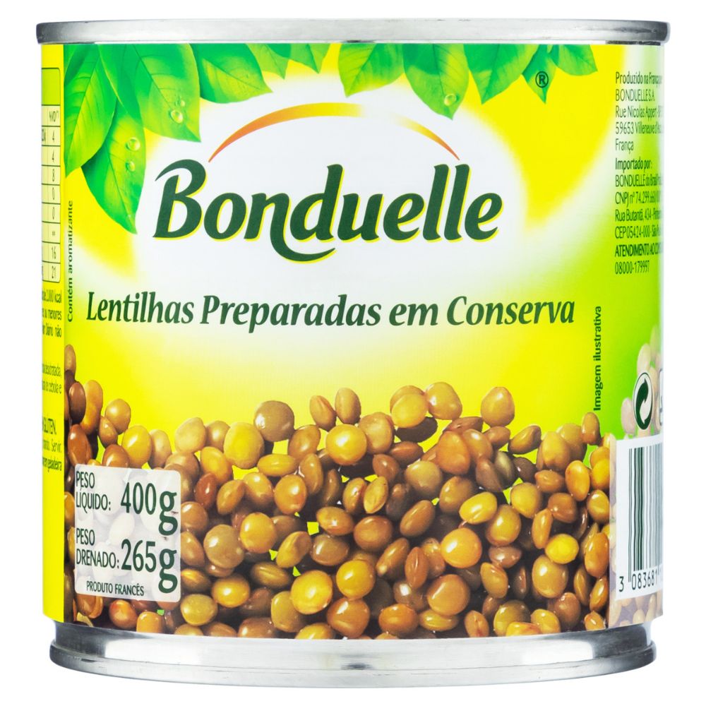 Lentilha em Conserva Bonduelle Lata 265g