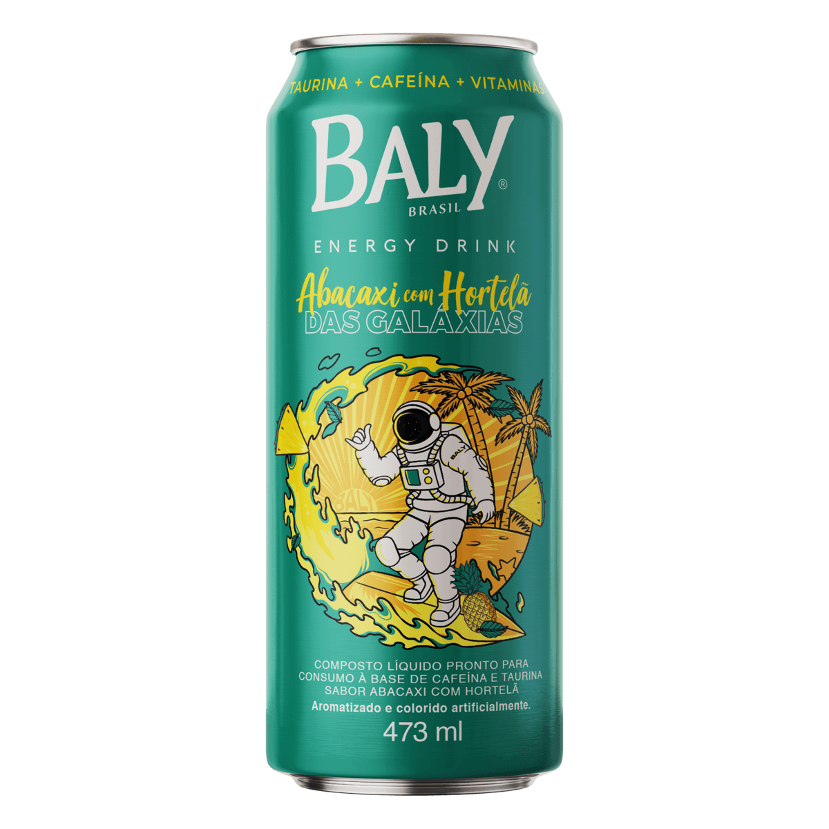 Energético Baly Abacaxi com Hortelã Lata 473ml