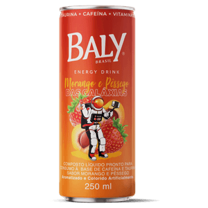 Energético Baly Morango com Pêssego Lata 473ml