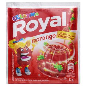 Gelatina em Pó Morango Royal Pacote 25g