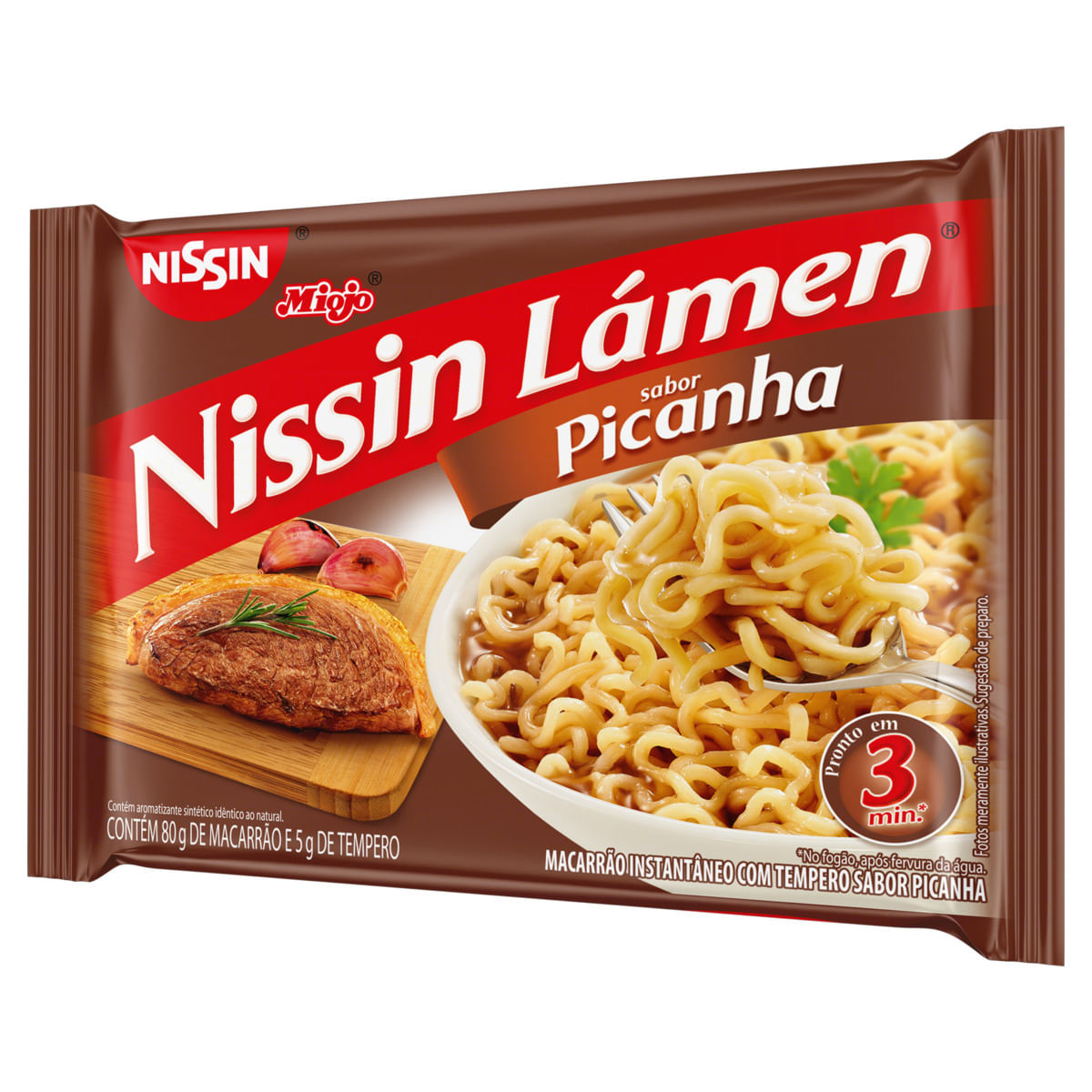 Macarrão Instantâneo Picanha Nissin Miojo Lámen Pacote 85g