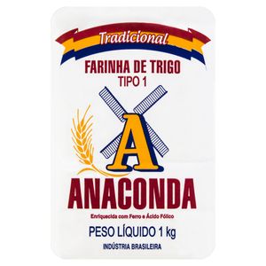 Farinha de Trigo Tipo 1 Anaconda Pacote 1kg