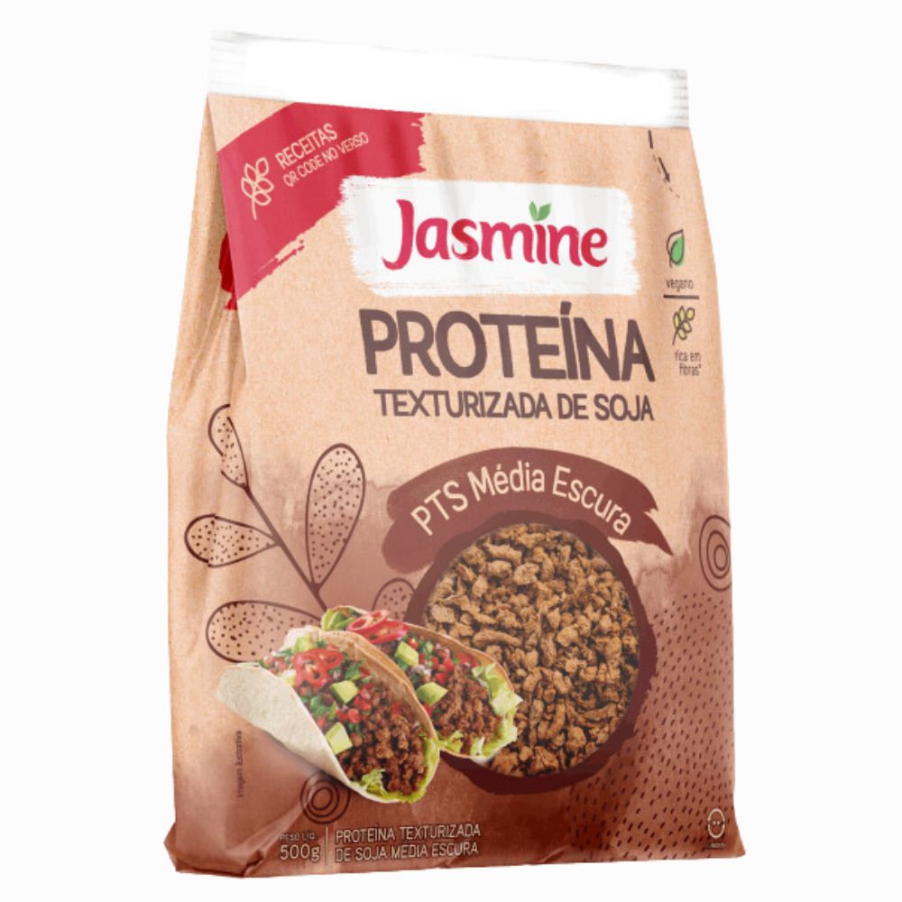 Proteína Texturizada de Soja Média Escura Jasmine 500g