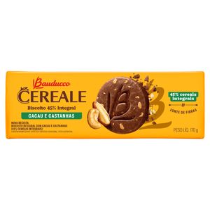 Biscoito Integral Bauducco Cereale Cacau e Castanha 170g