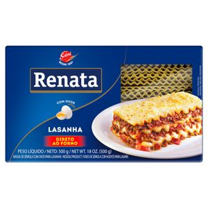 Massa De Sêmola Com Ovos Para Lasanha Renata  500g