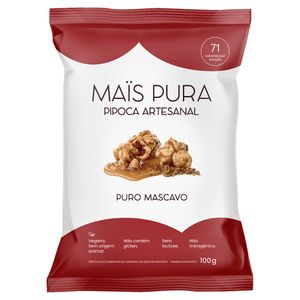 Pipoca Pronta Puro Mascavo Maispura Pacote 100g