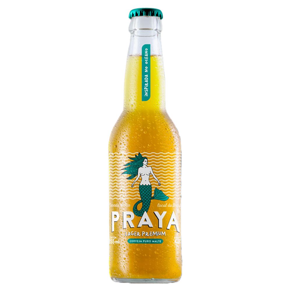 Cerveja Lager Puro Malte Praya Garrafa 355ml